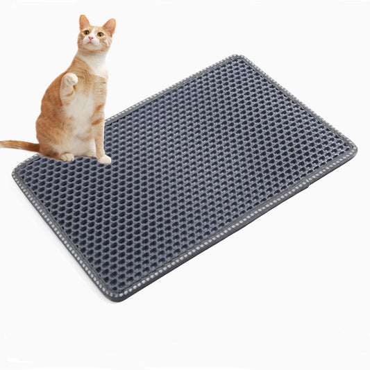 Waterproof Cat Litter Box Mat – Splash-Proof, Non-Slip Double-Layer Filter Pad for Mess-Free Homes