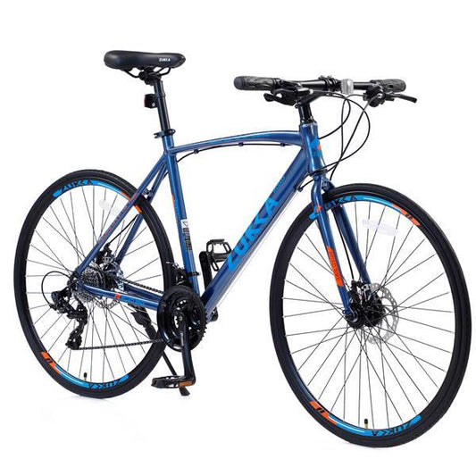 24-Speed Hybrid Bike with Disc Brakes - 700c Commuter & Fitness Bicycle for Men & Women