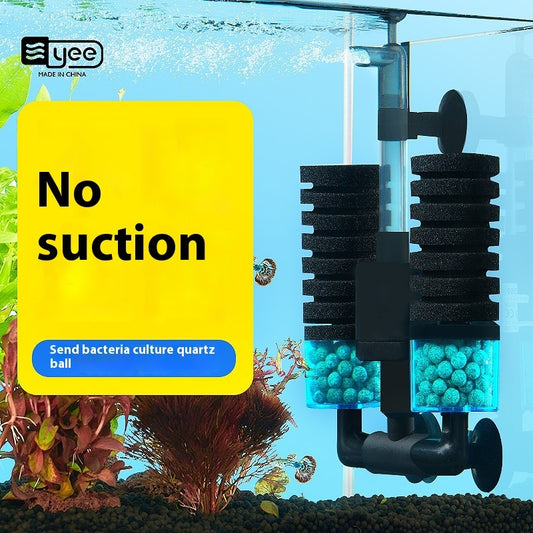 Electric Aquarium Filter – Double Head Cotton Water Fairy with Filter Material, 5W 350L Silent Water Circulation System