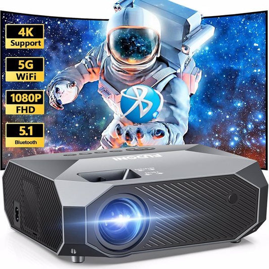 Native 1080P Projector with 5G WiFi and Bluetooth - 4K Supported Home Theater Projector