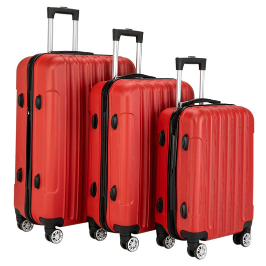 Vertical Pattern 3-in-1 Luggage Set with Universal 360° Spinner Wheels & Pull Rod Design