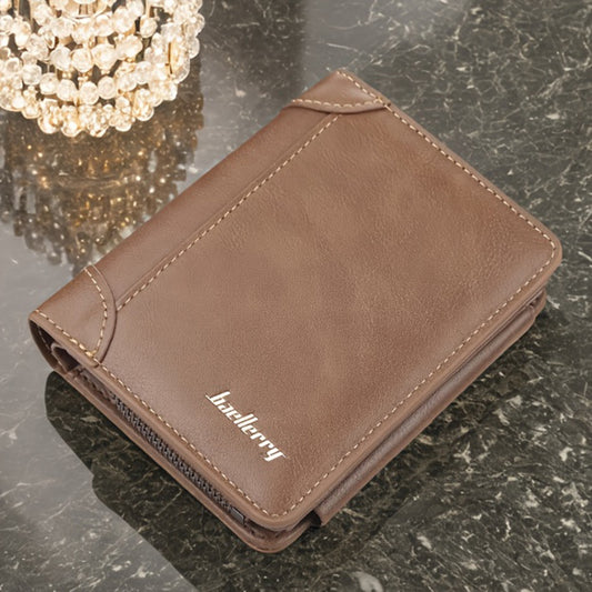 Stylish Brown & Khaki Men’s Leather Wallet