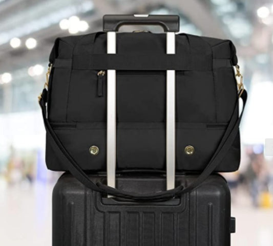 Travel Duffel Bag 🎒 – Waterproof Sports & Weekender Bag with Trolley Sleeve for Women & Men