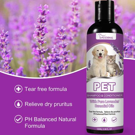 Pet Shampoo – Gentle Cleansing & Moisturizing Formula for Dogs & Cats, Reduces Odor & Supports Healthy Coat