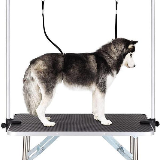 Pet Dog Grooming Table – Portable Foldable Grooming Station with Non-Slip Surface, Adjustable Arm & Safety Restraint