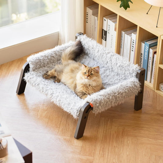 Mewoofun Elevated Pet Bed – Raised Cat & Small Dog Couch with Washable Cover, Non-Slip Base & 44 lbs Support