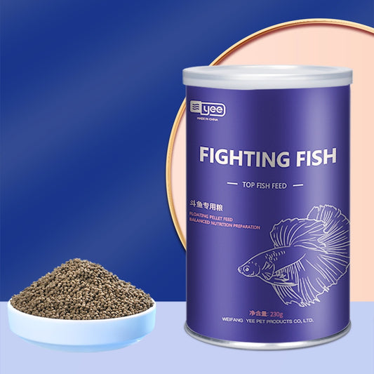 Betta Fish Food – High-Protein Floating Pellets for Color Enhancement & Immune Support (230g Blue Tube)