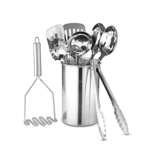 10-Piece Stainless Steel Kitchen Tool Set – Heavy Duty, Dishwasher Safe & Durable