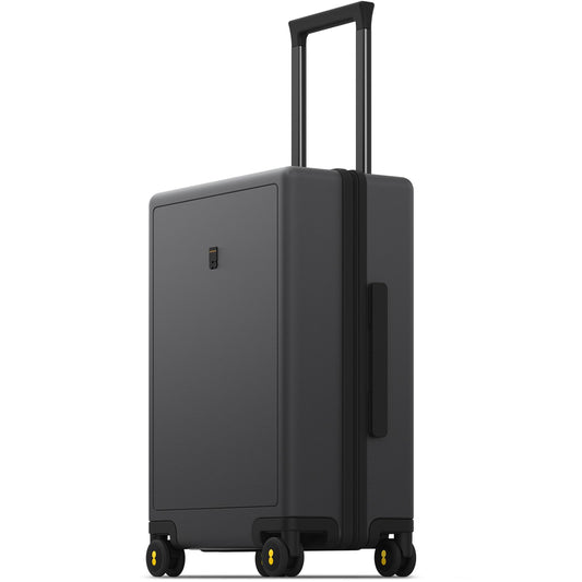 LEVEL8 20” Rolling Carry-On Luggage, Lightweight Polycarbonate Hard Shell Spinner Suitcase with TSA Lock (Grey)