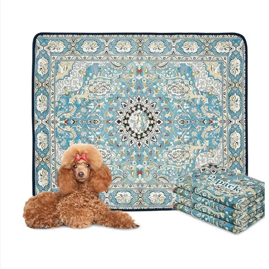 QEILS Washable Pee Pads for Dogs – 2-Pack Reusable Puppy Training Pads, 36×41 Inch, Super Absorbent & Leakproof Non-Slip Potty Pads