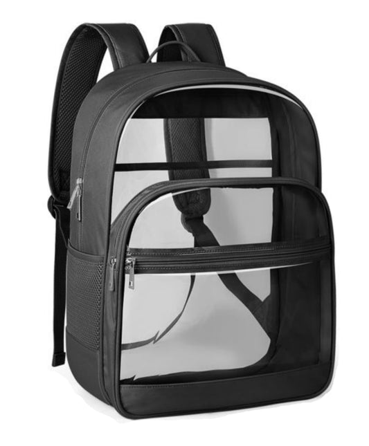 KIMNERPU Heavy Duty Clear Backpack – Transparent PVC School & College Bookbag with Reinforced Straps