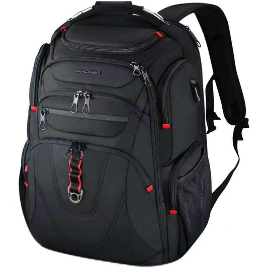KROSER TSA Friendly 17.3” Laptop Backpack with USB Port, RFID Protection & Water-Repellent Design