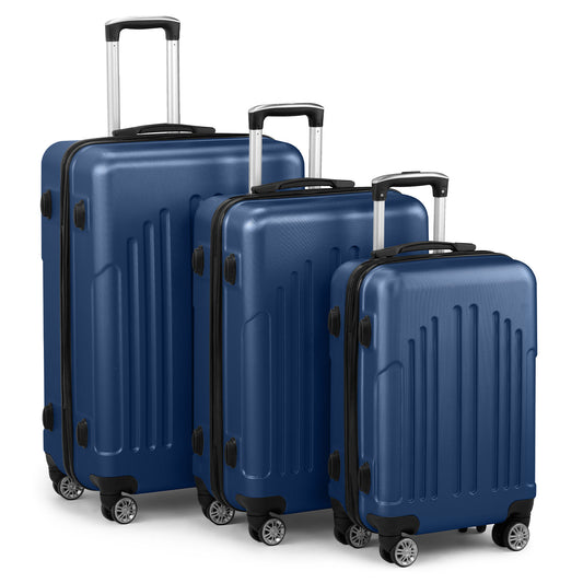 3-Piece ABS+PC Expandable Suitcase Set