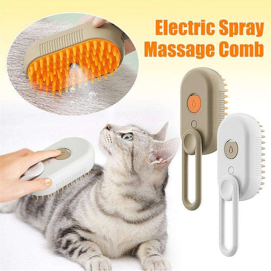 3-in-1 Electric Pet Brush – Grooming, Massage & Hair Removal - PulinGO