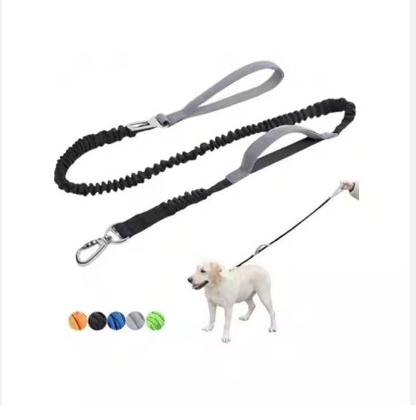 YT Pet Explosion-Proof Impact Leash with Padded Double Handles & Car Seat Belt – Heavy-Duty, Safe & Adjustable