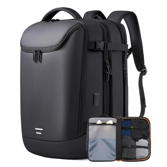 Expandable Travel Backpack 36L–50L – Carry On Laptop Backpack with USB Charging Port for Business Trips & 5-7 Day Travel