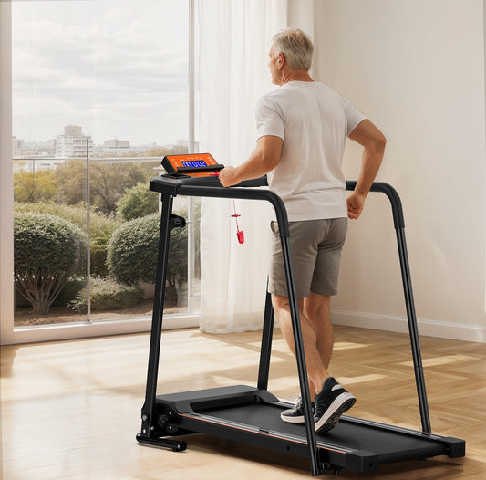 Folding Electric Treadmill Running Machine with LCD Display & Safety Key – Compact Home Fitness Equipment 🏃♂️🔥