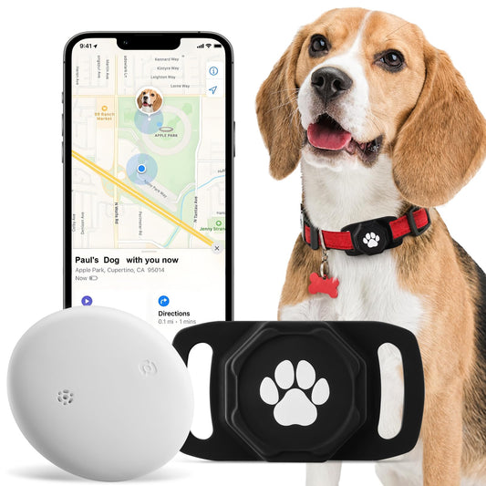 Smart Cat & Dog Tracker Compatible with Apple Find My – No Subscription Waterproof Lightweight Pet Tracking Tag