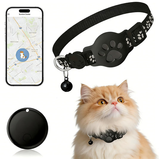 Android Find My Device Cat GPS Tracker, Waterproof Smart Collar Locator, No Subscription, Lightweight Pet Tracking Tag