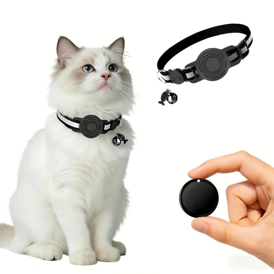Android Compatible GPS Cat Tracker Collar Waterproof Smart Pet Locator with Find My Device No Subscription