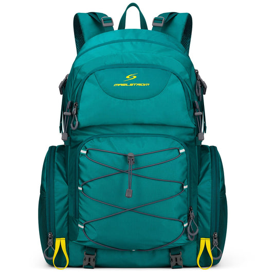 Maelstrom 40L Packable Waterproof Hiking Backpack with Rain Cover – Lightweight Camping & Travel Daypack – Green