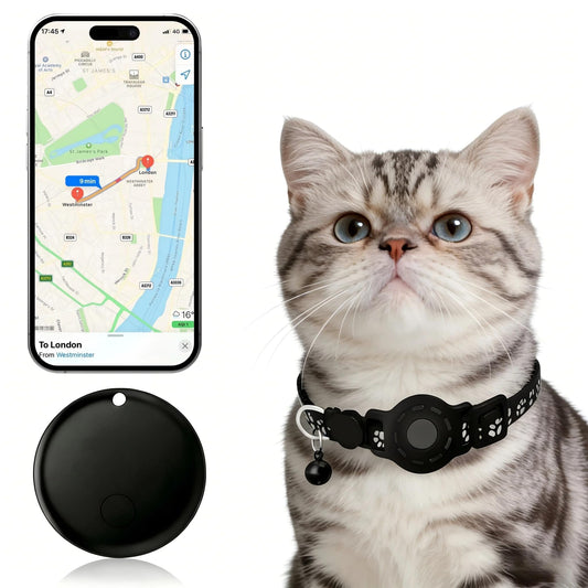 Android Cat GPS Tracker Collar, Waterproof Smart Pet Locator, No Subscription, Lightweight Find My Device Compatible Tracker