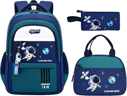 Astronaut School Backpack Set with Lunch Bag and Pencil Case