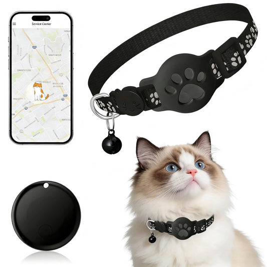 Smart Cat GPS Tracker Collar with Geofencing, Waterproof Android Pet Locator, Real-Time Tracking & Escape Alerts