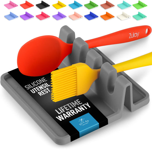 Silicone Spoon Rest for Stove Top – Heat-Resistant Utensil Holder with 4 Slots