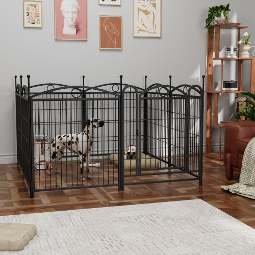 32″ 8-Panel Metal Dog Fence – Heavy Duty Outdoor Pet Playpen for Dogs, Cats & Small Animals