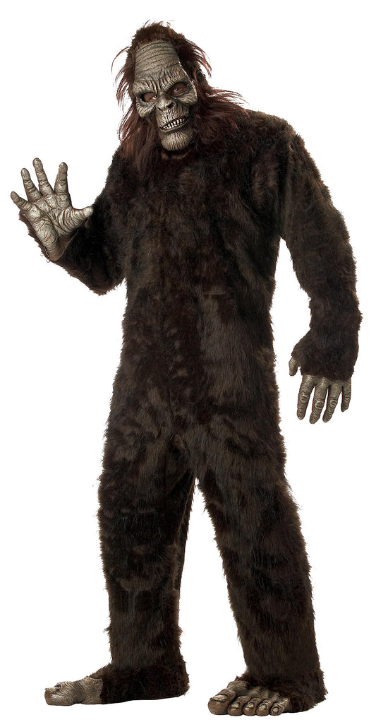 Adult Gorilla Costume – Deluxe Brown Faux Fur Jumpsuit & Mask
