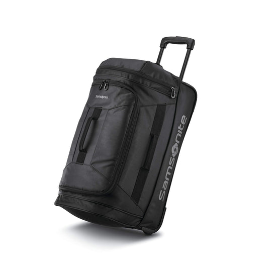 Samsonite Andante 2 22” Wheeled Duffel Bag, Lightweight Rolling Travel Bag with Inline Skate Wheels (All Black)
