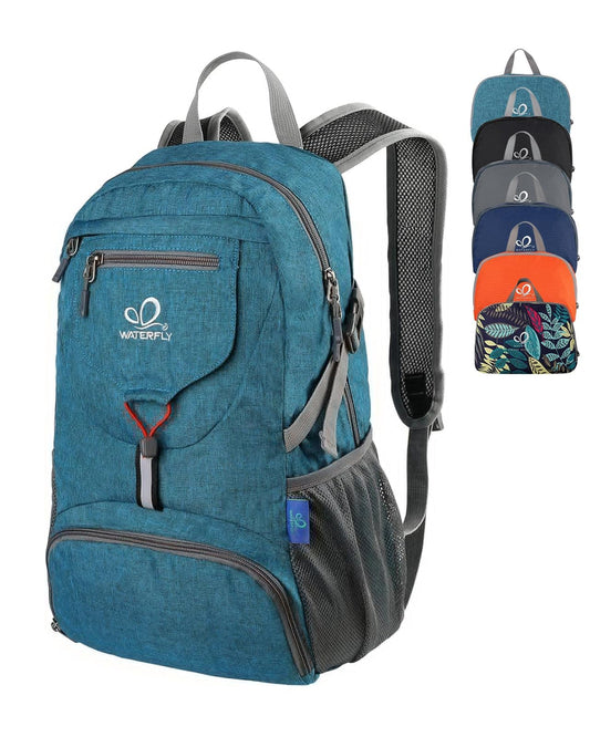 Waterfly 20L Ultra-Light Foldable Travel Backpack – Packable Daypack for Hiking & Travel, Teal Blue