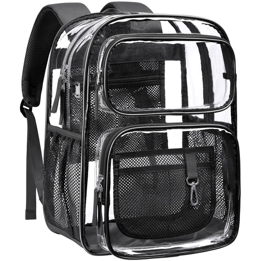 Packism 17” Clear Backpack Heavy Duty – Large See-Through School & College Bookbag
