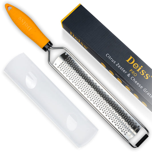 Heavy-Duty Stainless Steel Zester & Cheese Grater – Multi-Use Kitchen Handheld Shredder