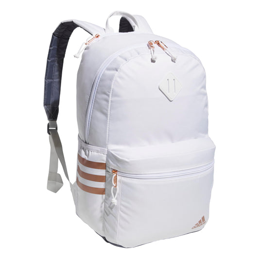 3-Stripe Classic Sports Backpack with Laptop Sleeve, Multi-Pocket Design and Water Bottle Holders