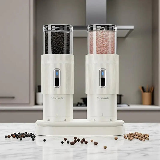 Electric Salt and Pepper Grinder Set – USB Rechargeable, Adjustable Ceramic Mills - PulinGO