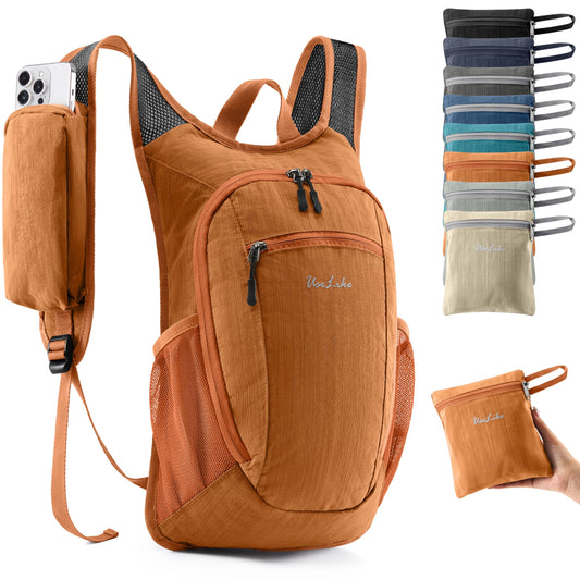 Uselike 10L Lightweight Packable Hiking Backpack – Compact Travel Daypack, Orange