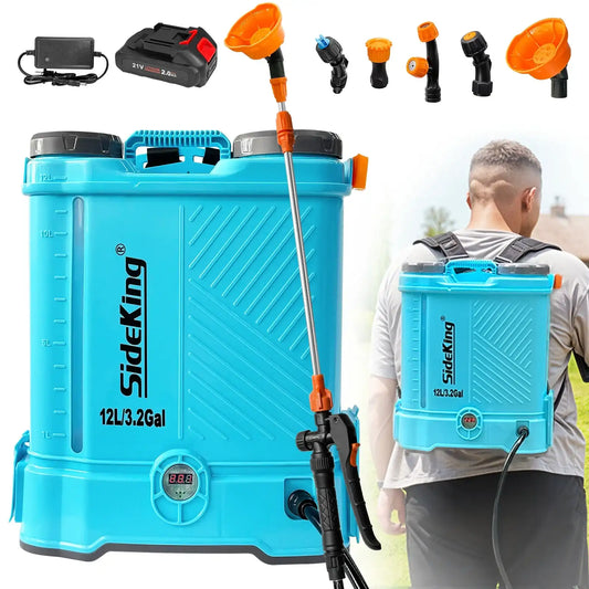 Electric 12 L Battery Backpack Sprayer – Multi-Function Garden & Agriculture Sprayer