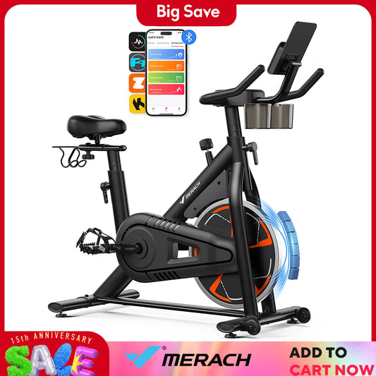 MERACH S36 Magnetic Exercise Bike — Smart Indoor Cycling with App Integration (330 lbs Capacity)