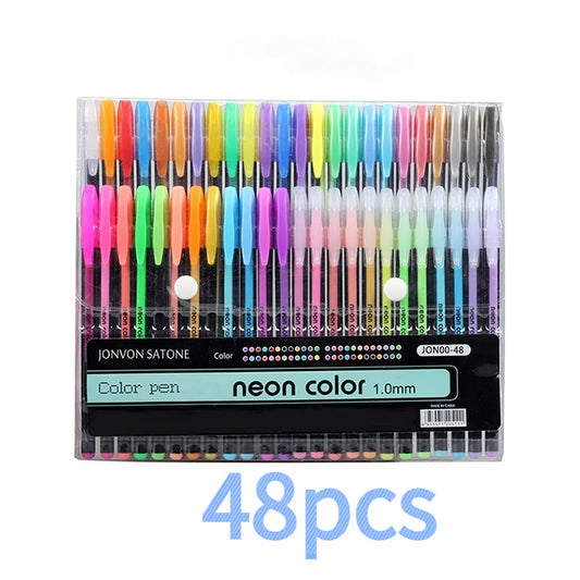 48-Color Sketch Pen Marker Set – Dual-Tip Art & Drawing Pens for School & Hobby 🎨
