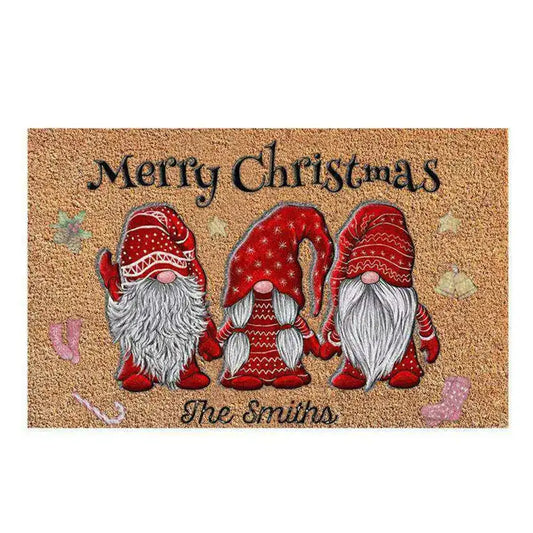 Colorful Christmas Welcome Mat – Fun Outside Entrance Doormat Rug for Home Decor 🎄✨
