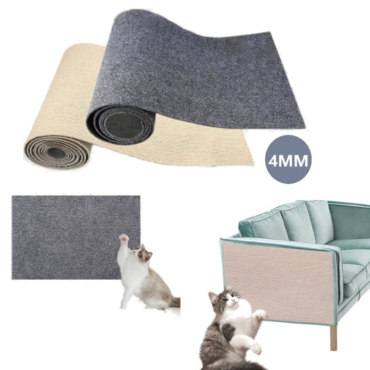 Self-Adhesive Cat Scratch Board – Carpet Sofa Protector & DIY Wall Scratching Post, Trimmable Anti-Scratch Pad for Cats