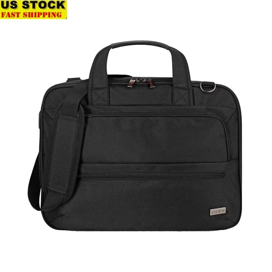 Executive Laptop Briefcase – Unbreakable Zipper, USB Charging Port & Padded Compartments with Trolley Strap