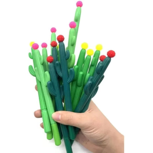 Cute Cactus Gel Pens – 24 PCS Novelty Writing Pens for Students, Classroom & Office