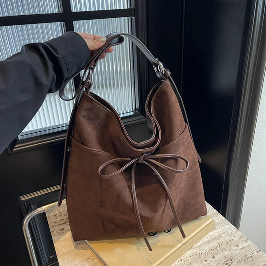 Large Capacity PU Leather Shoulder & Tote Bag for Women – Adjustable Strap Handbag