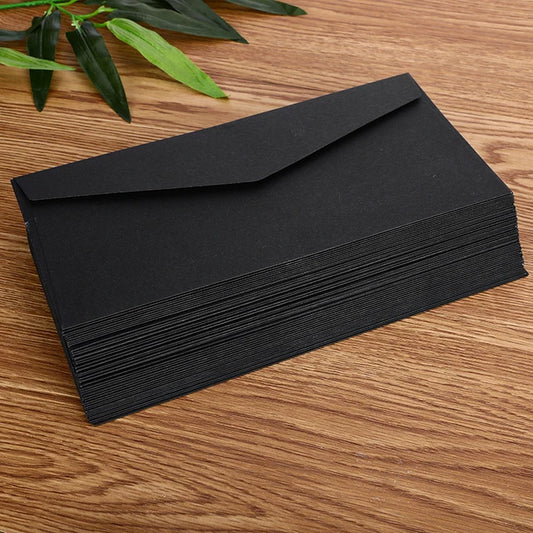 1/6/12 Pack Mini Paper Window Envelopes – White, Black & Kraft Blank Envelopes for Wedding Invitations & Gifts
