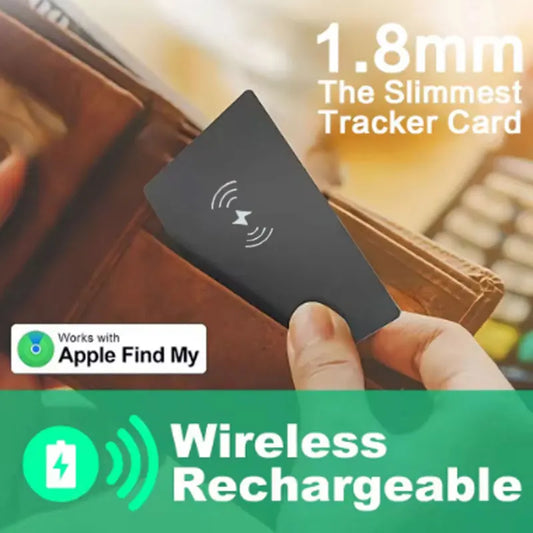Ultra-Thin Wallet & Luggage Tracker Card – Works with Apple Find My, Slim Item Locator for Wallets & Bags 📍💼