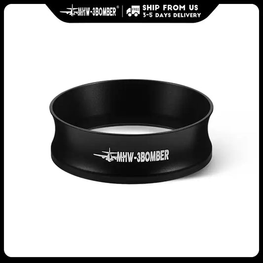 “MHW-3BOMBER Magnetic Coffee Dosing Ring – 53–58mm Espresso Portafilter Funnel Barista Tool for Precise Brewing”