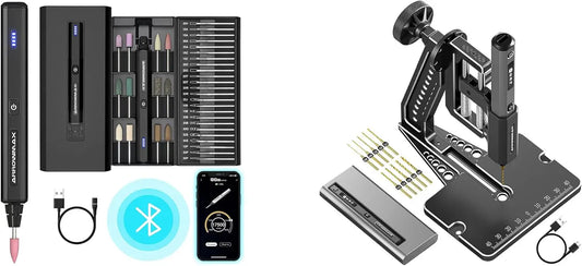 “4-Speed Mini Electric Drill Pen with Benchtop Press – Portable Engraving & DIY Rotary Tool for Crafting & Precision Work”